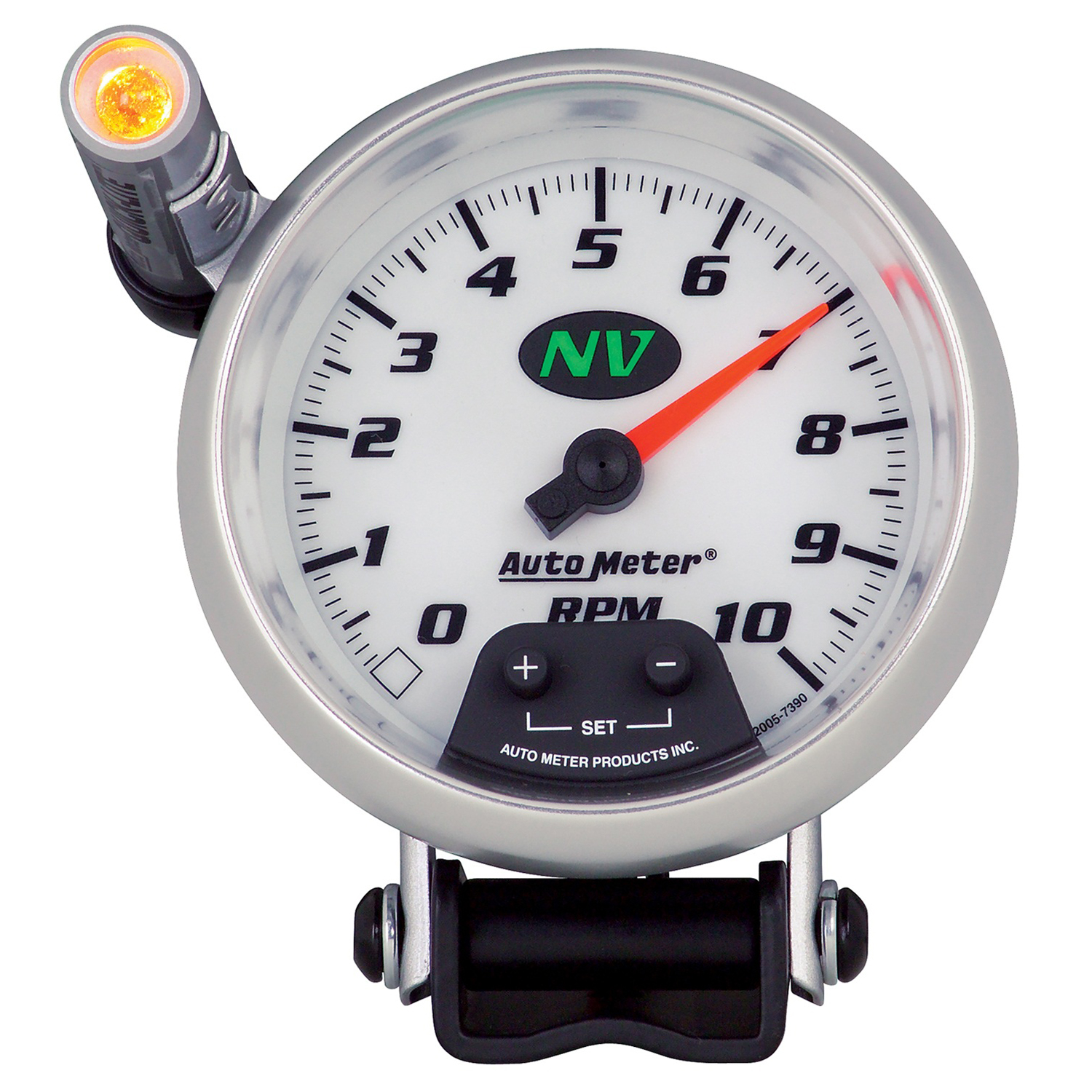 AUTOMETER Tachometer Gauge 3 3/4", 10K RPM, Pedestal W/ Ext. Quick-Lite, Nv