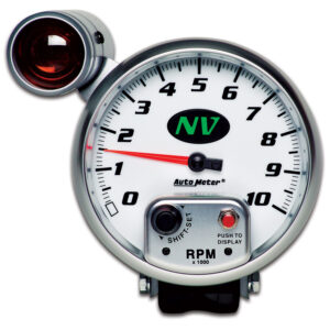 AUTOMETER Tachometer Gauge 5", 10K RPM, Pedestal W/ Ext. Shift-Lite, Nv