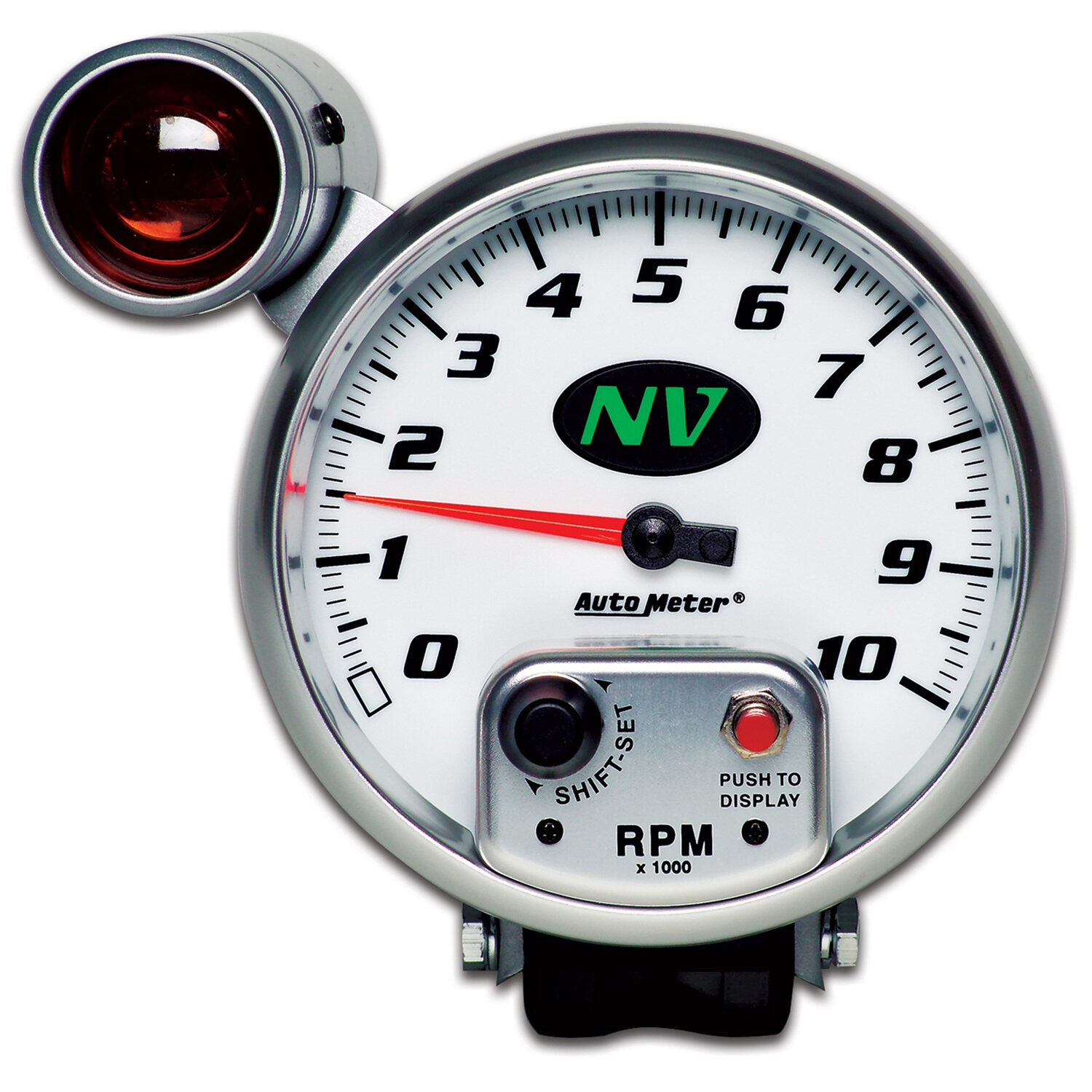 AUTOMETER Tachometer Gauge 5", 10K RPM, Pedestal W/ Ext. Shift-Lite, Nv