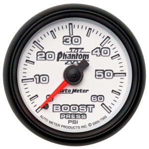 AUTOMETER Boost Gauge 2 1/16", 60PSI, Mechanical, Phantom II