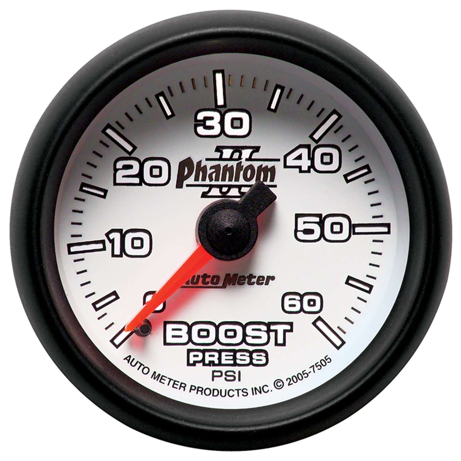AUTOMETER Boost Gauge 2 1/16", 60PSI, Mechanical, Phantom II - Image 2