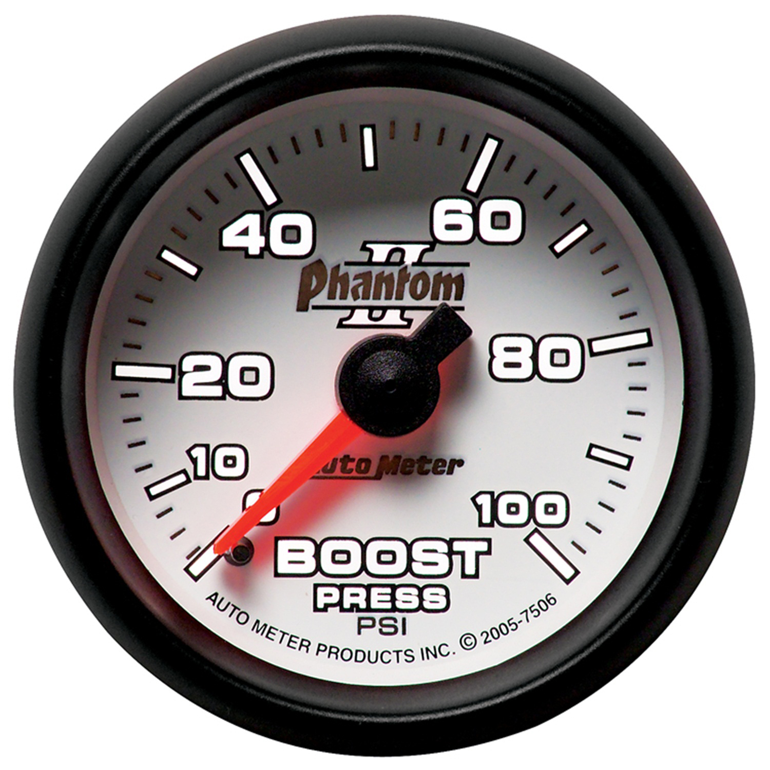 AUTOMETER Boost Gauge 2 1/16", 100PSI, Mechanical, Phantom II - Image 2