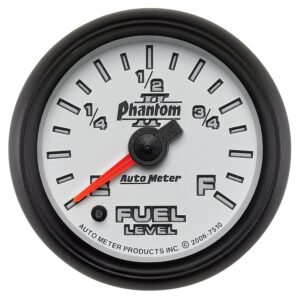 AUTOMETER Fuel Level Gauge 2 1/16", 0-280° Programmable, Phantom II