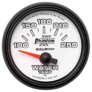 AUTOMETER Water Temperature Gauge 2 1/16", 100-250°f, Electric, Phantom II