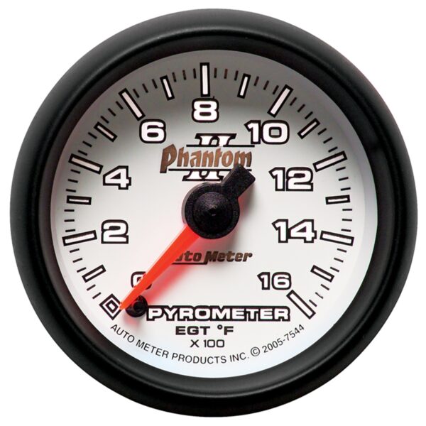 AUTOMETER EGT Pyrometer Gauge 2 1/16", 1600°f, Digital Stepper Motor, Phantom II - Image 2