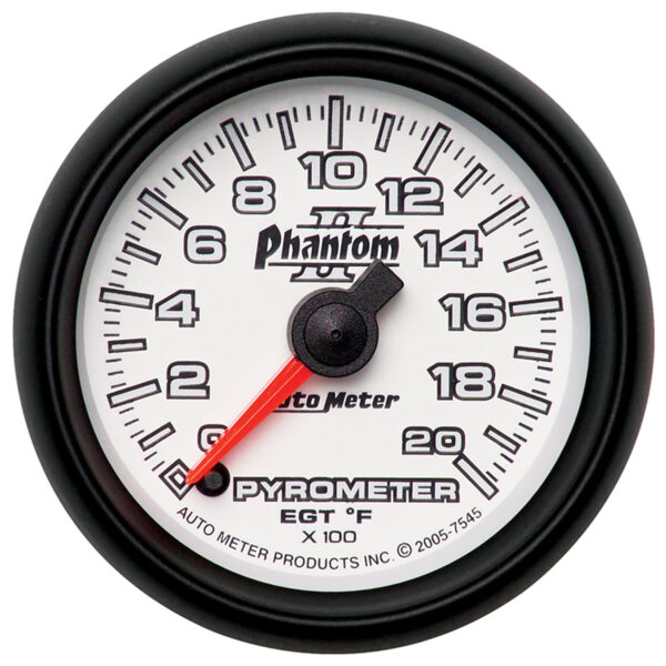 AUTOMETER EGT Pyrometer Gauge 2 1/16", 2000°f, Digital Stepper Motor, Phantom II