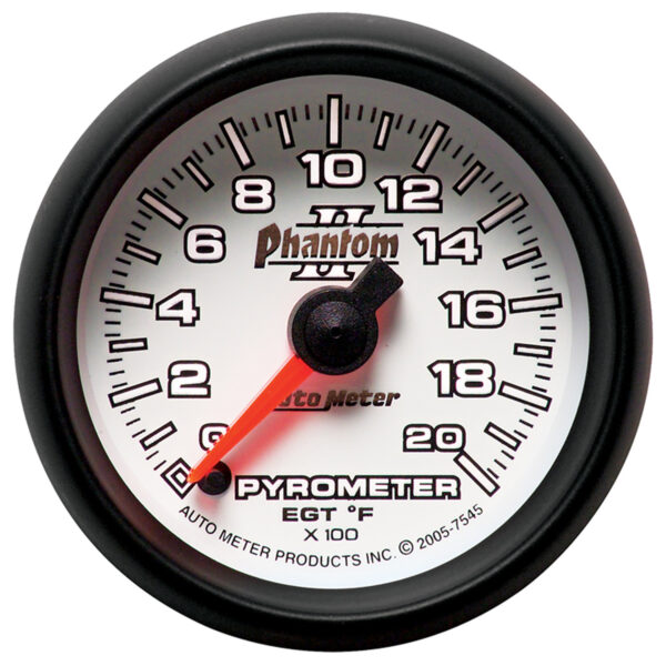 AUTOMETER EGT Pyrometer Gauge 2 1/16", 2000°f, Digital Stepper Motor, Phantom II - Image 2