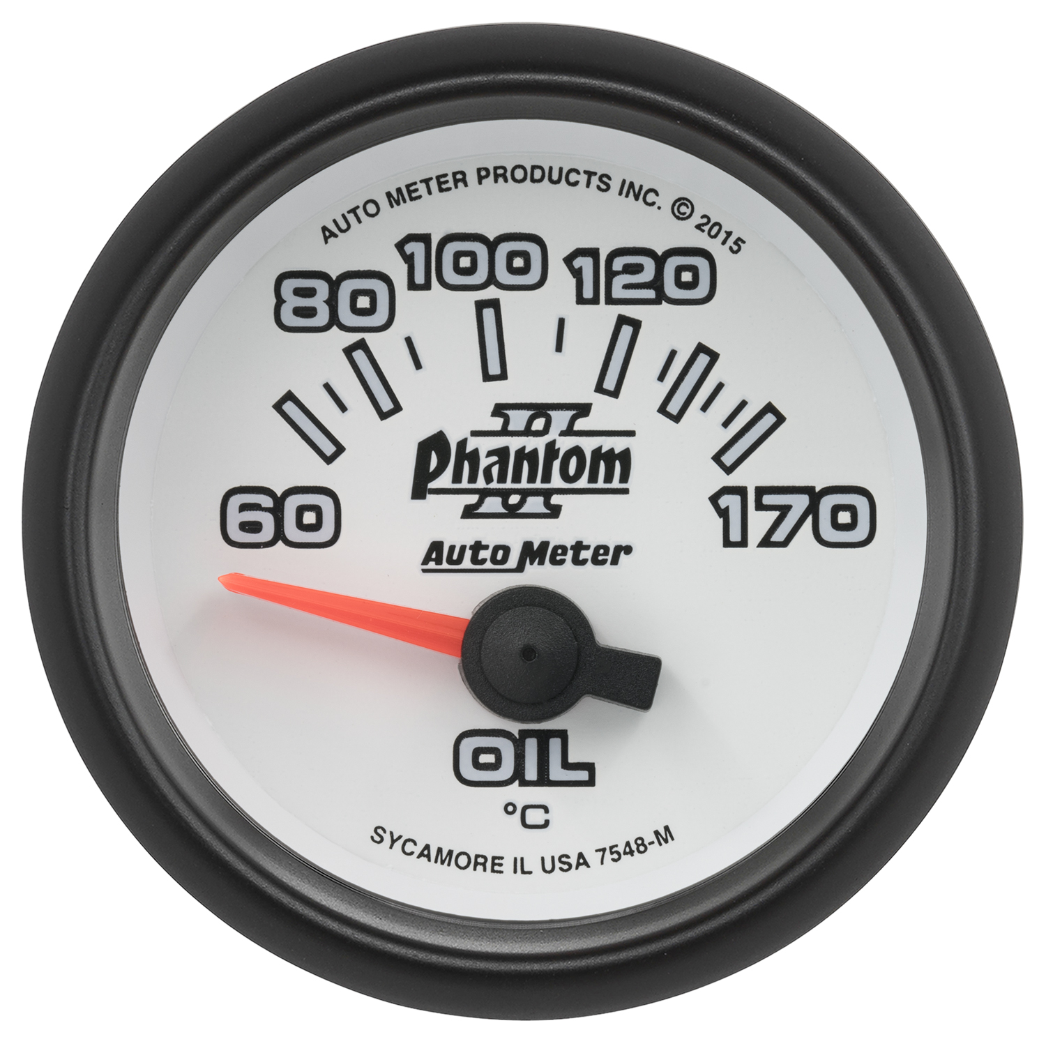 AUTOMETER 2 1/16" Electric Oil Temperature Gauge, 60-170°;C, Phantom II