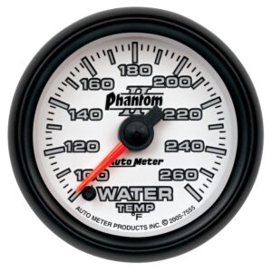 AUTOMETER Water Temperature Gauge 2 1/16", 100-260°f, Digital Stepper Motor, Phantom II