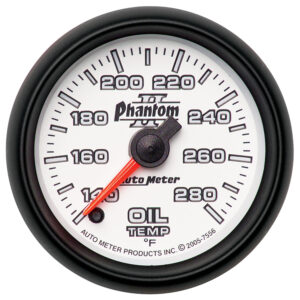 AUTOMETER Oil Temperature Gauge 2 1/16", 140-280°f, Digital Stepper Motor, Phantom II