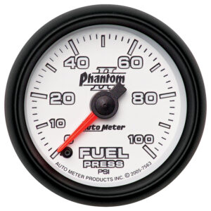 AUTOMETER Fuel Pressure Gauge 2 1/16", 100PSI, Digital Stepper Motor, Phantom II