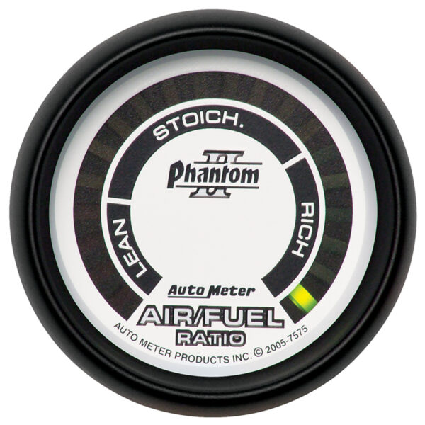 AUTOMETER Narrowband Air/Fuel Ratio AFR Gauge 2 1/16", Lean-Rich, LED Array, Phantom II