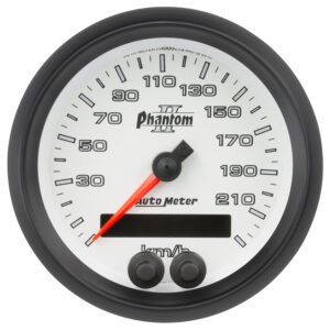 AUTOMETER Speedometer Gauge 3 3/8", 225KMH, GPS, Phantom II