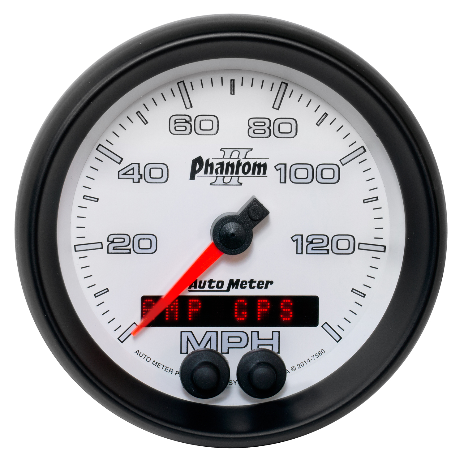 AUTOMETER Speedometer Gauge 3 3/8", 140MPH, GPS, Phantom II