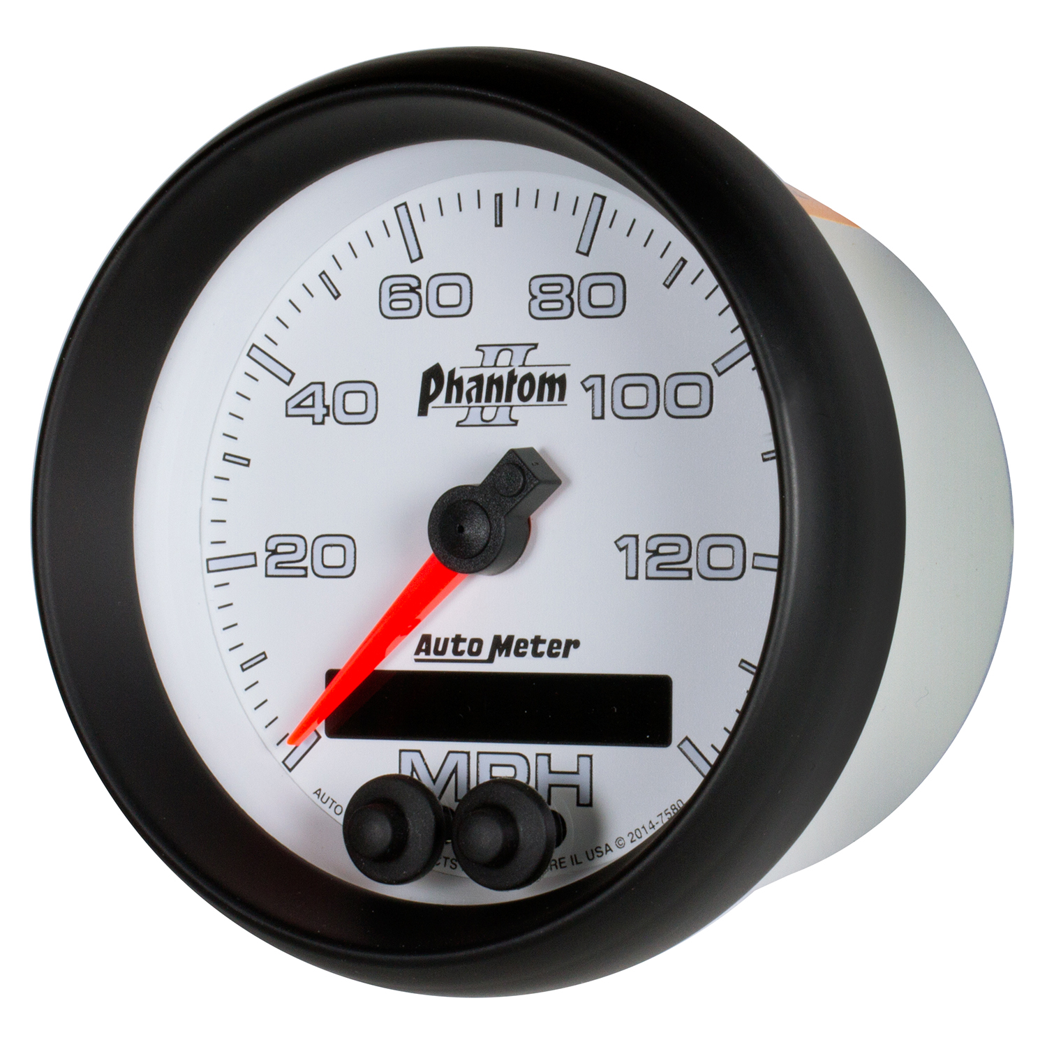 AUTOMETER Speedometer Gauge 3 3/8", 140MPH, GPS, Phantom II - Image 2