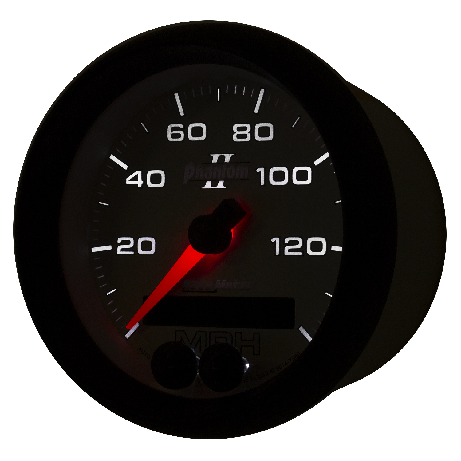 AUTOMETER Speedometer Gauge 3 3/8", 140MPH, GPS, Phantom II - Image 3