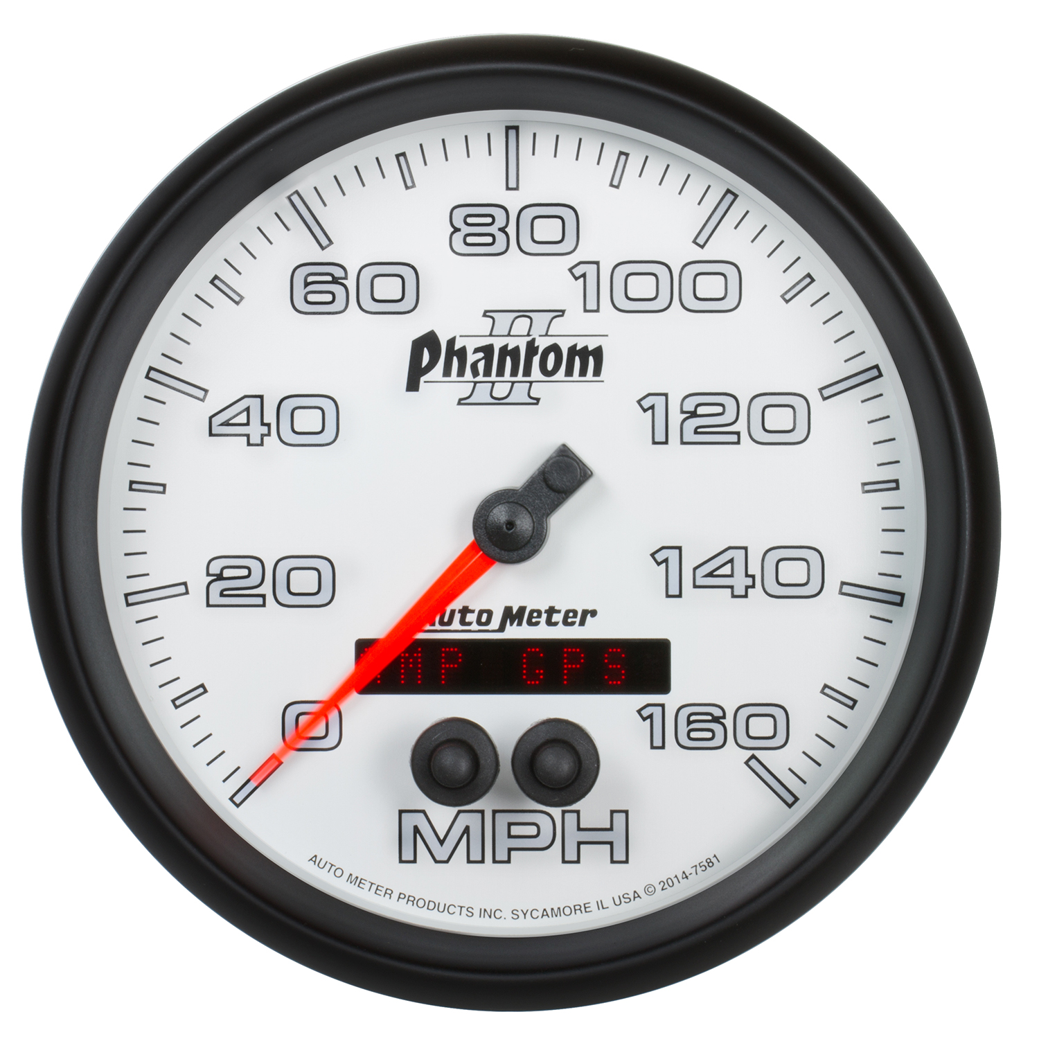 AUTOMETER Speedometer Gauge 5", 160MPH, GPS, Phantom II