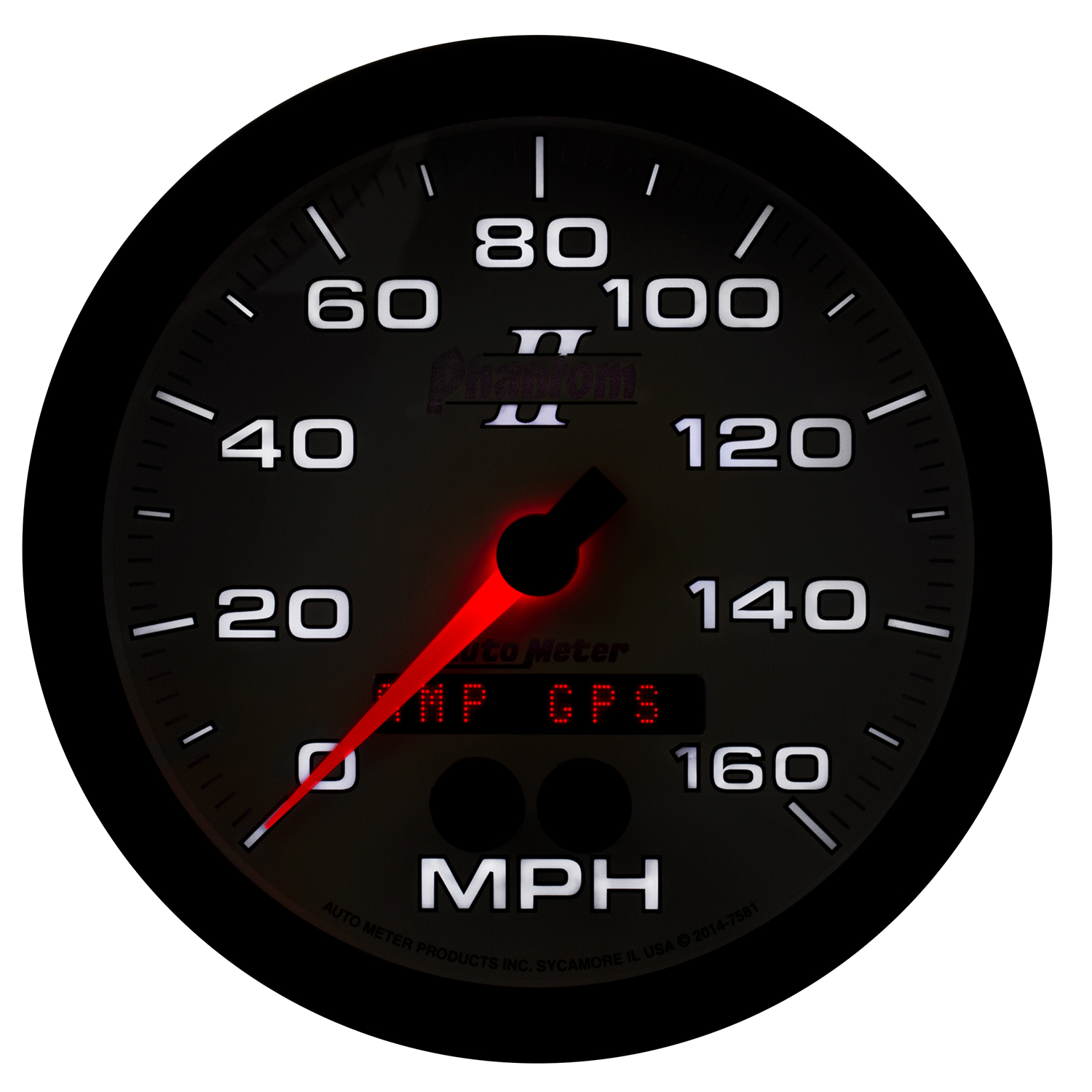 AUTOMETER Speedometer Gauge 5", 160MPH, GPS, Phantom II - Image 4