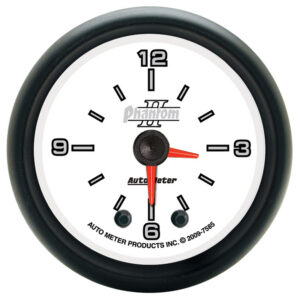 AUTOMETER Clock Gauge 2 1/16", 12hr, Analogue, Phantom II