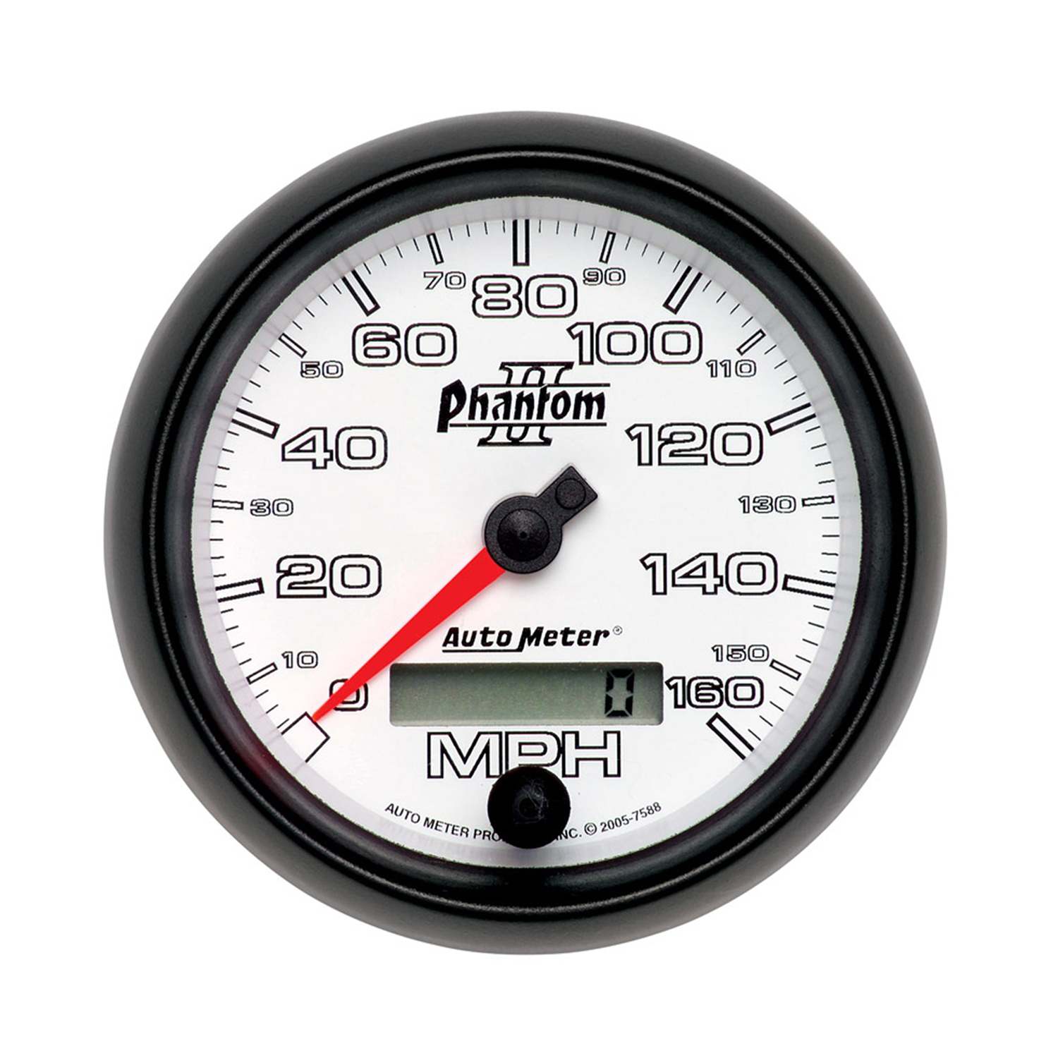 AUTOMETER 3 3/8" 160MPH Electric Programmable GPS Speedometer Gauge, Phantom II