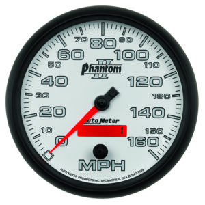 AUTOMETER Speedometer Gauge 5", 160MPH, Elec. Programmable, Phantom II