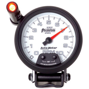 AUTOMETER Tachometer Gauge 3 3/4", 10K RPM, Pedestal W/ Ext. Quick-Lite, Phantom II