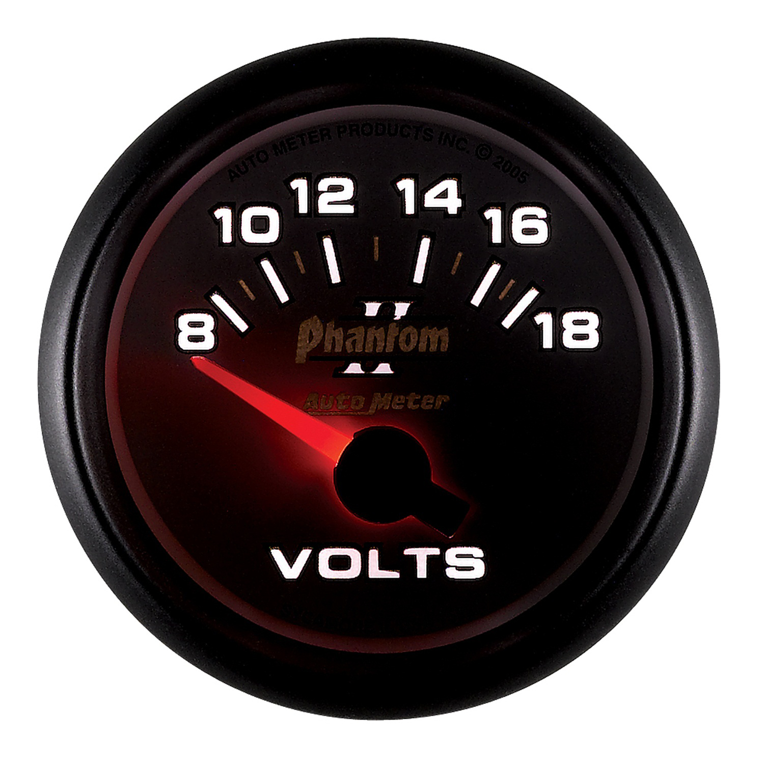 AUTOMETER Voltmeter Gauge 2 1/16", 18V, Electric, Phantom II - Image 2