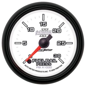 AUTOMETER Rail Pressure Gauge (Ram 6.7L), 2 1/16", 30Kpsi, Digital Stpr Mtr, Phantom II