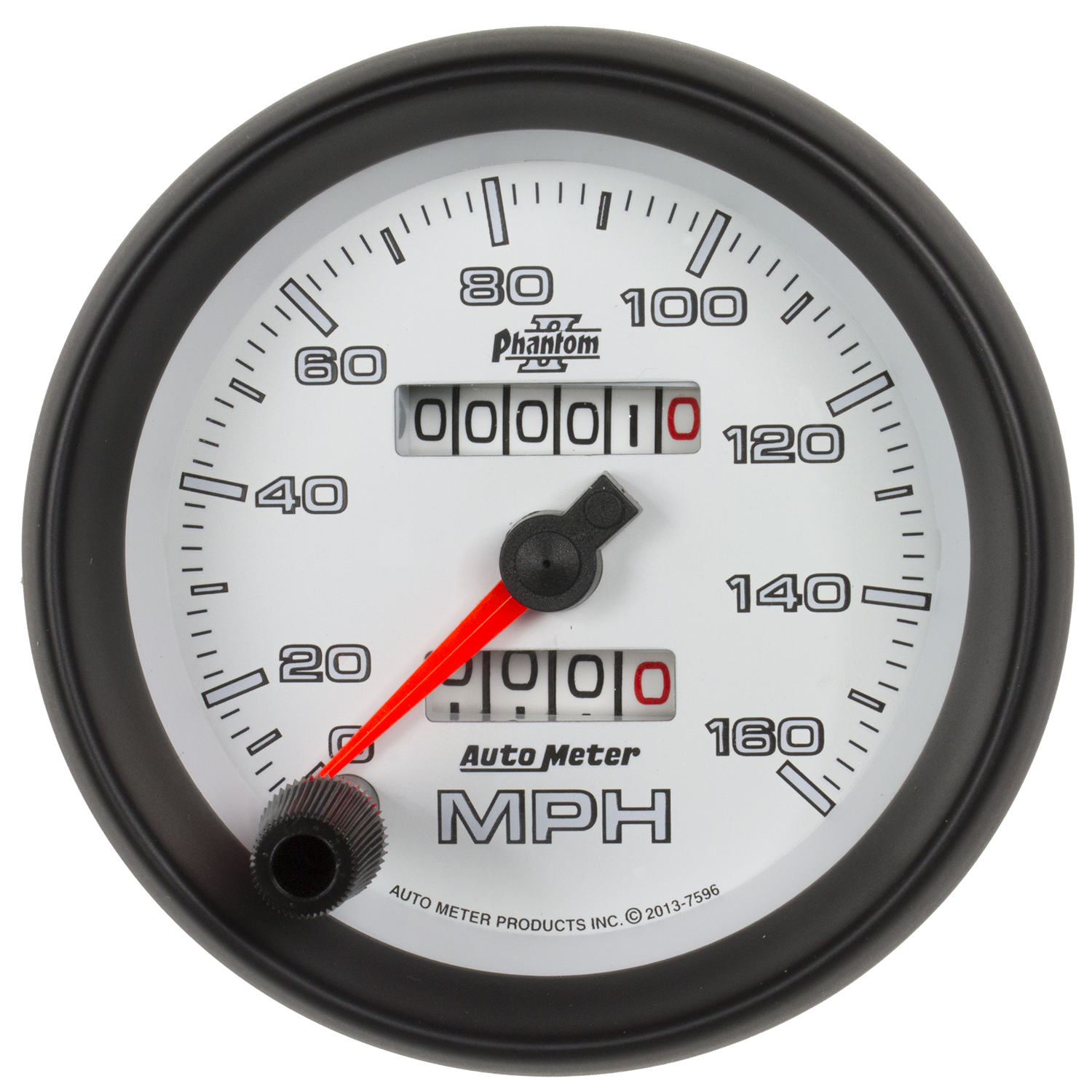 AUTOMETER Speedometer Gauge 3 3/8", 160MPH, Mechanical, Phantom II