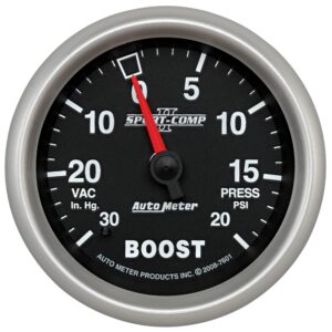 AUTOMETER Vacuum/Boost Gauge 2 5/8", 30Inhg-20PSI, Mechanical, Sport-Comp II