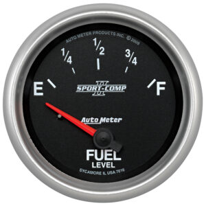 AUTOMETER Fuel Level Gauge 2 5/8", 73° To 10°F, Elec, Sport-Comp II