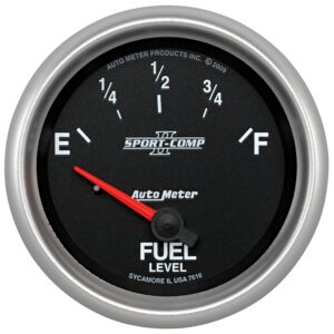 AUTOMETER Fuel Level Gauge 2 5/8", 240° To 33°F, Elec, Sport-Comp II