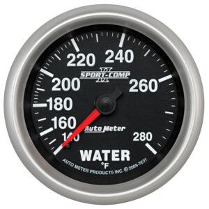 AUTOMETER Water Temperature Gauge 2 5/8", 140-280°f, Mechanical, Sport-Comp II