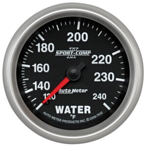 AUTOMETER Water Temperature Gauge 2 5/8", 120-240°f, Mechanical, Sport-Comp II