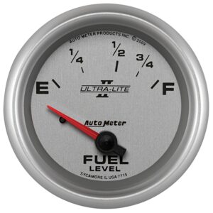 AUTOMETER Fuel Level Gauge 2 5/8", 73° To 10°F, Elec, Ultra-Lite II