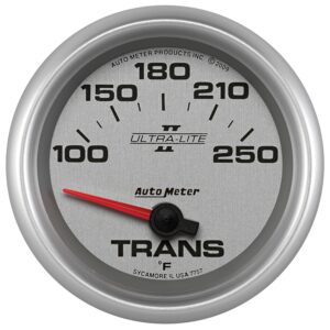 AUTOMETER Transmission Temperature Gauge 2 5/8", 100-250°f, Electric, Ultra-Lite II