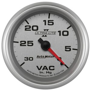 AUTOMETER Vacuum Gauge 2 5/8", 30Inhg, Mechanical, Ultra-Lite II