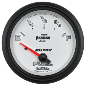 AUTOMETER Fuel Level Gauge 2 5/8", 0° To 90°F, Elec, Phantom II