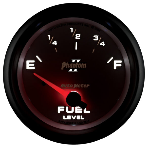 AUTOMETER Fuel Level Gauge 2 5/8", 0° To 90°F, Elec, Phantom II - Image 4