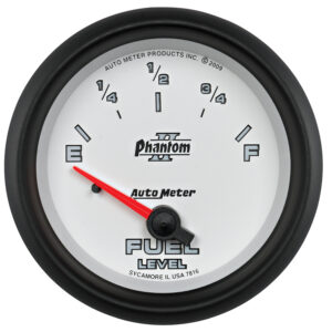AUTOMETER Fuel Level Gauge 2 5/8", 240° To 33°F, Elec, Phantom II