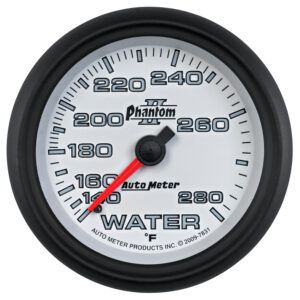 AUTOMETER Water Temperature Gauge 2 5/8", 140-280°f, Mechanical, Phantom II