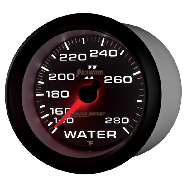 AUTOMETER Water Temperature Gauge 2 5/8", 140-280°f, Mechanical, Phantom II - Image 3
