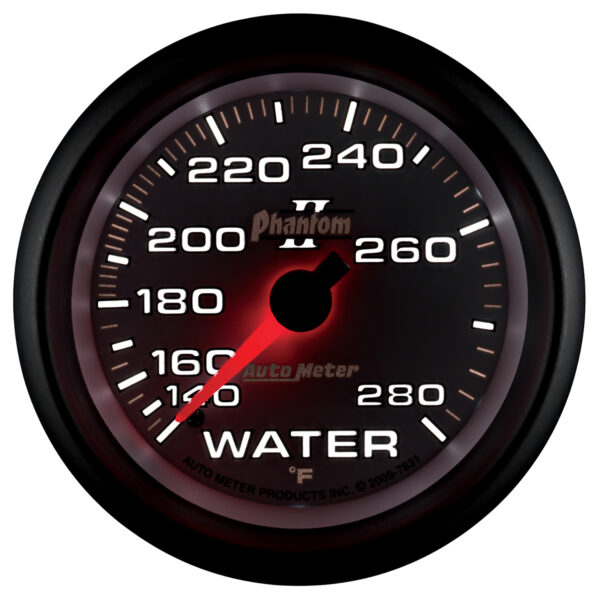 AUTOMETER Water Temperature Gauge 2 5/8", 140-280°f, Mechanical, Phantom II - Image 4
