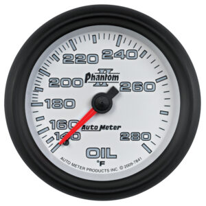 AUTOMETER Oil Temperature Gauge 2 5/8", 140-280°f, Mechanical, Phantom II