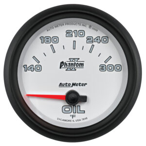 AUTOMETER Oil Temperature Gauge 2 5/8", 140-300°f, Electric, Phantom II