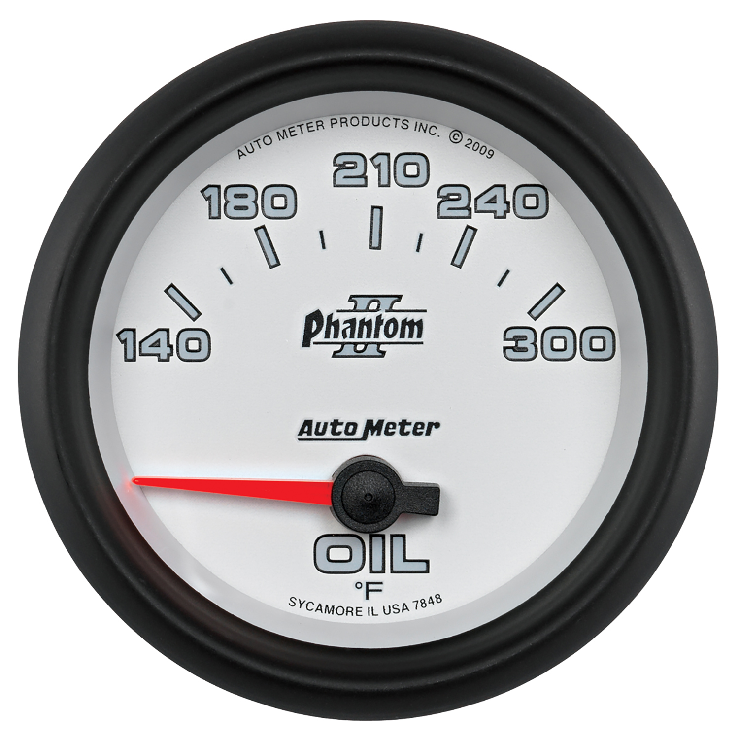 AUTOMETER Oil Temperature Gauge 2 5/8", 140-300°f, Electric, Phantom II