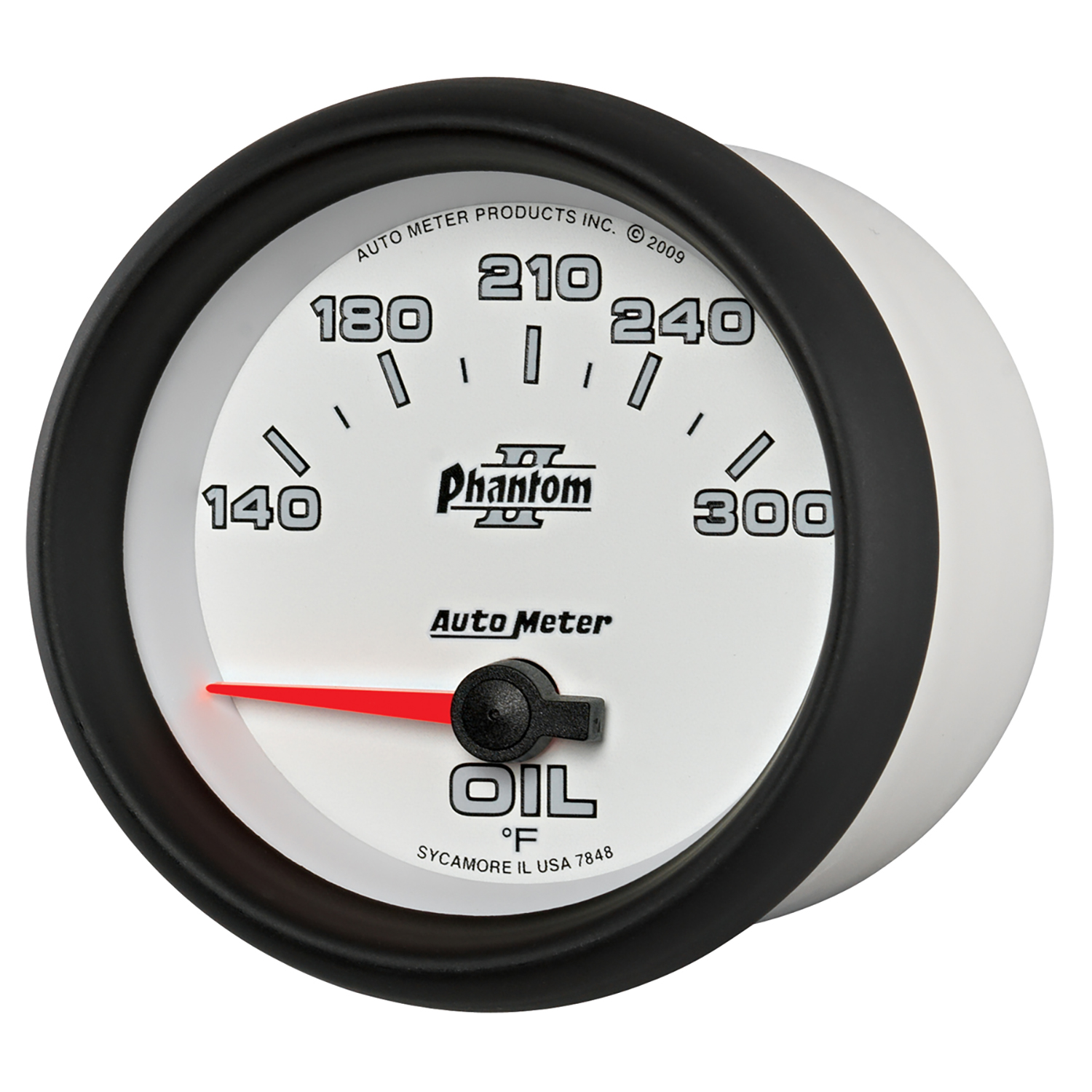 AUTOMETER Oil Temperature Gauge 2 5/8", 140-300°f, Electric, Phantom II - Image 2