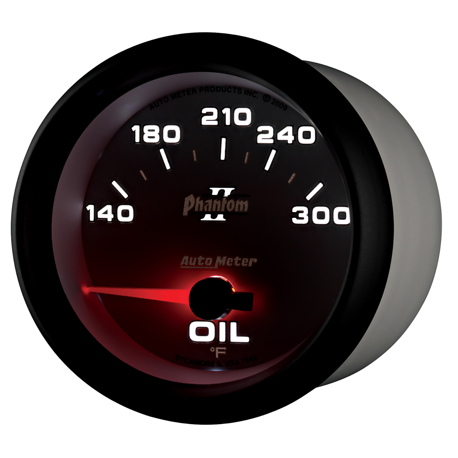 AUTOMETER Oil Temperature Gauge 2 5/8", 140-300°f, Electric, Phantom II - Image 3