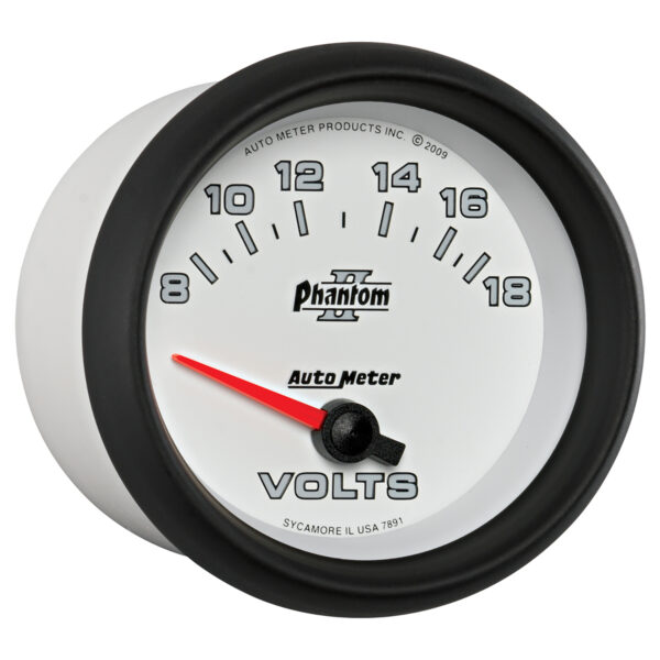 AUTOMETER Voltmeter Gauge 2 5/8", 18V, Electric, Phantom II - Image 5