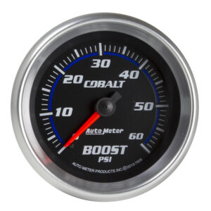 AUTOMETER Boost Gauge 2 5/8", 60PSI, Mechanical, Cobalt